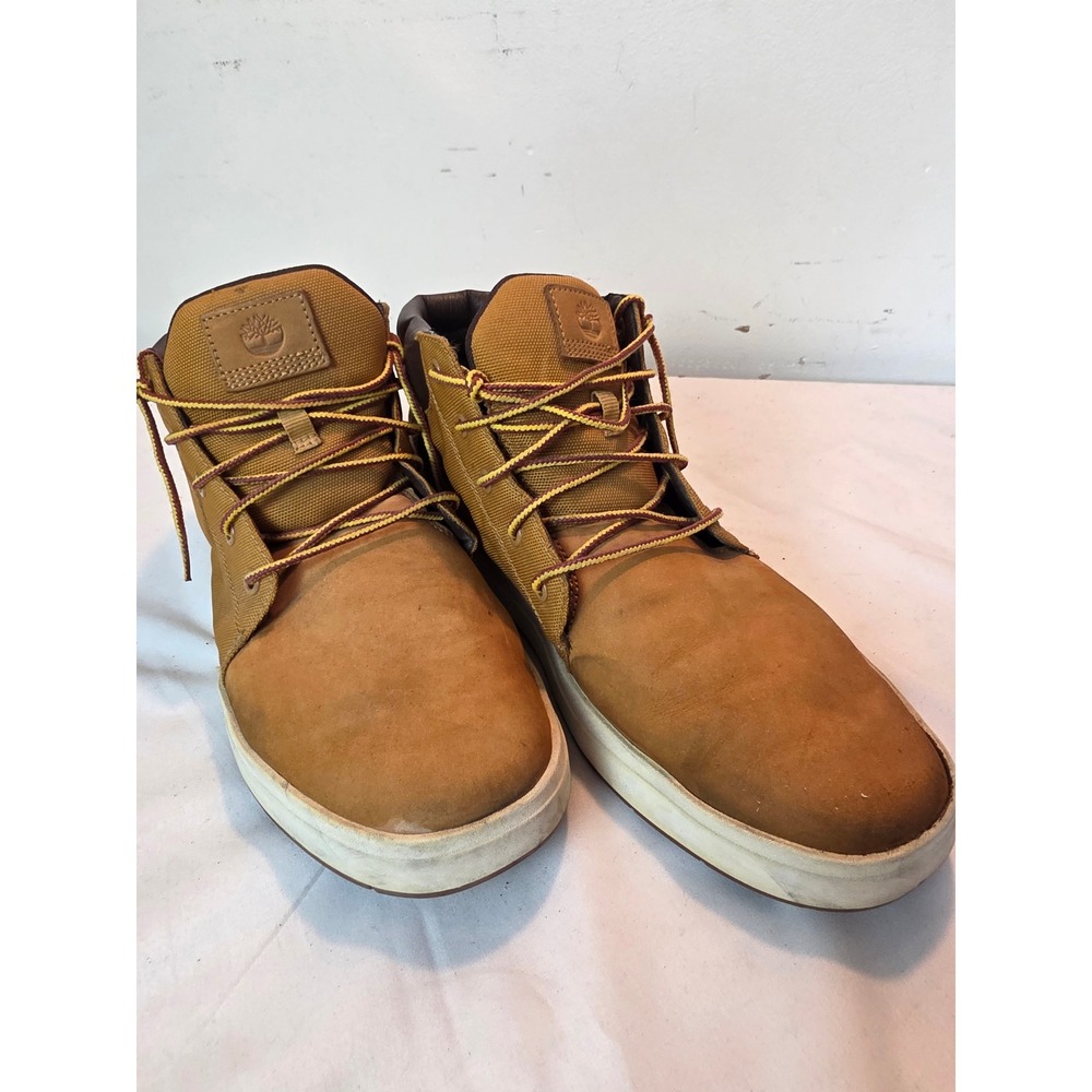 Timberland Davis Square Chukka Boots Wheat Nubuck Cordura Mens 10.5 A1MHZ